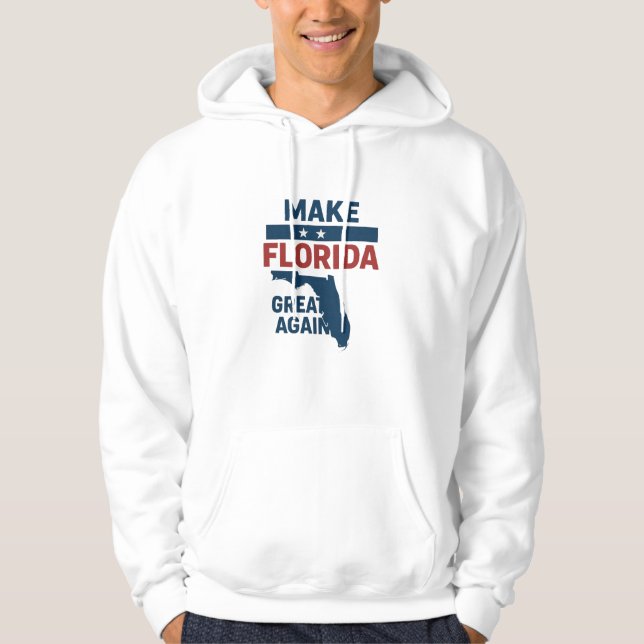 Veste À Capuche  Patriotic Florida Design – “Make Florida Great '' (Devant)