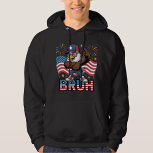 Veste À Capuche Patriotique Bruh Eagle Dance Design