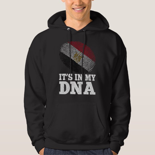 Veste À Capuche Patriotique C'est dans mon ADN empreintes digitale (Devant)
