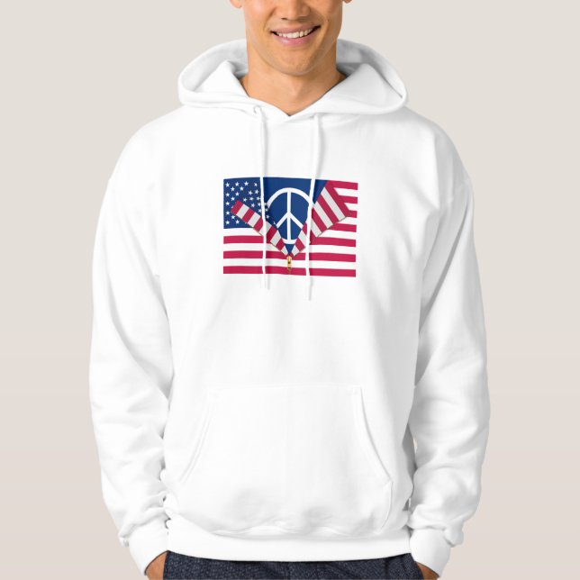 Veste À Capuche Patriotique ET Pro-Paix (Devant)