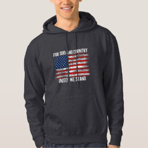 Veste À Capuche Patriotique Pour Dieu et le pays Unis nous sommes