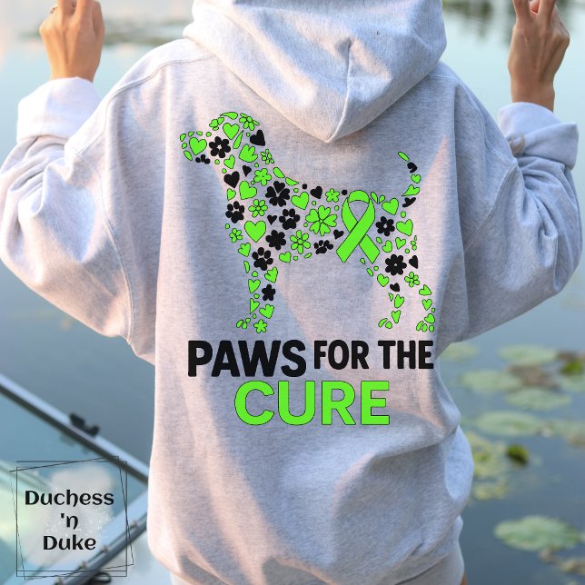 Veste À Capuche Paws for a Cure Sensibilisation au Lymphome Non Ho (Paws for the Cure Non Hodgkin's Lymphoma Awareness Blood Cancer Hoodie)