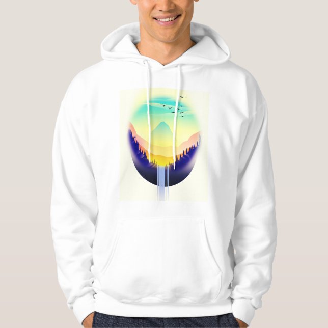 Veste À Capuche Paysage de cascade (Devant)
