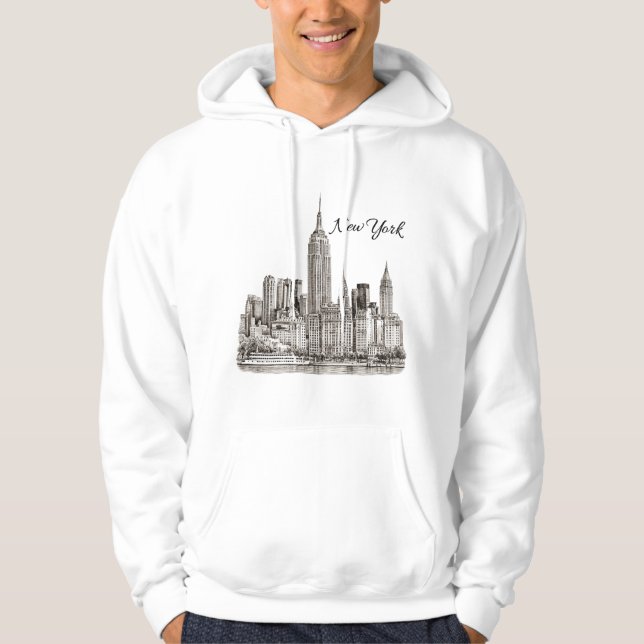 Veste À Capuche Paysage de New York (Devant)