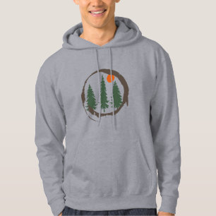 Veste À Capuche Paysage forestier minimal des pins