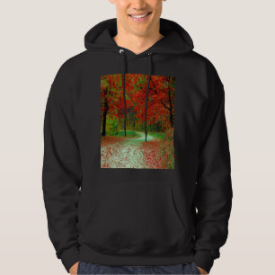 VESTE À CAPUCHE PAYSAGE FORESTIER ROUTIER BOTANIQUE NATURE 