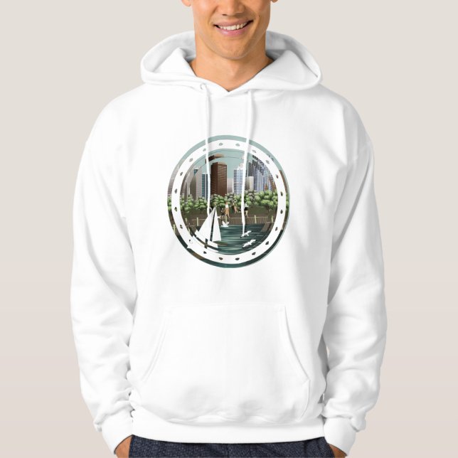 Veste À Capuche Paysage urbain (Devant)