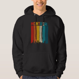 Veste À Capuche Paysage urbain de Montréal Québec Vintage Rétro Ca
