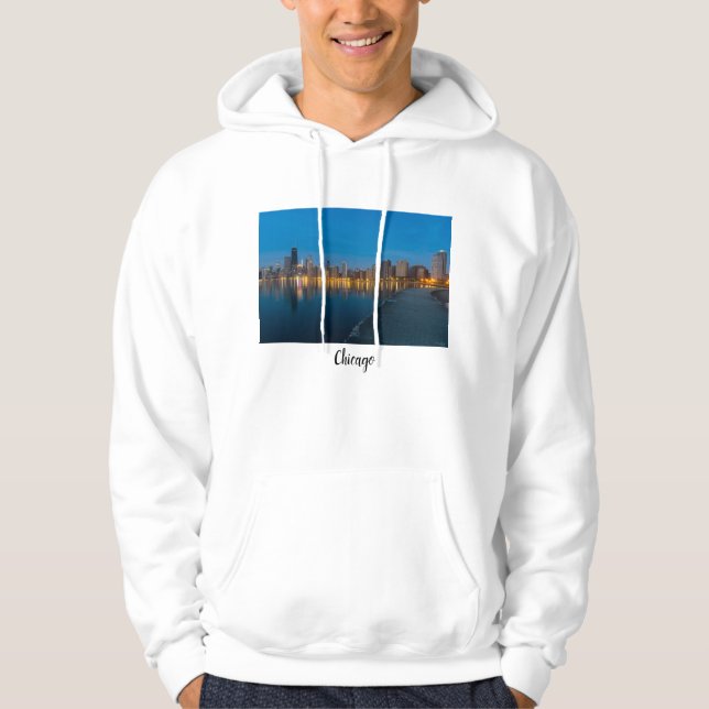 Veste À Capuche Paysage urbain du nord de Chicago (Devant)