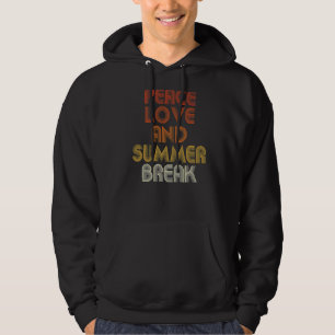 Veste À Capuche Peace Love Et Summer Break Vacances Été