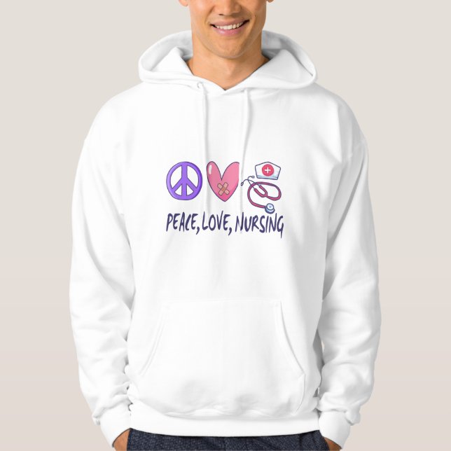 Veste À Capuche Peace Love Nuring (Devant)
