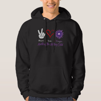 Veste À Capuche Peace Love Purple Pour Militaires Mois Enfant Sunf