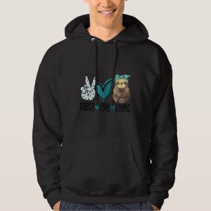 Veste À Capuche Peace Love Sloths Tropical Bandana 30