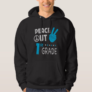 Veste À Capuche Peace Out 1ère Année Cute Funny Kids Retour À L'Éc