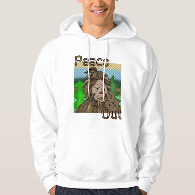 Veste À Capuche Peace Out Bigfoot Sasquatch (Devant)