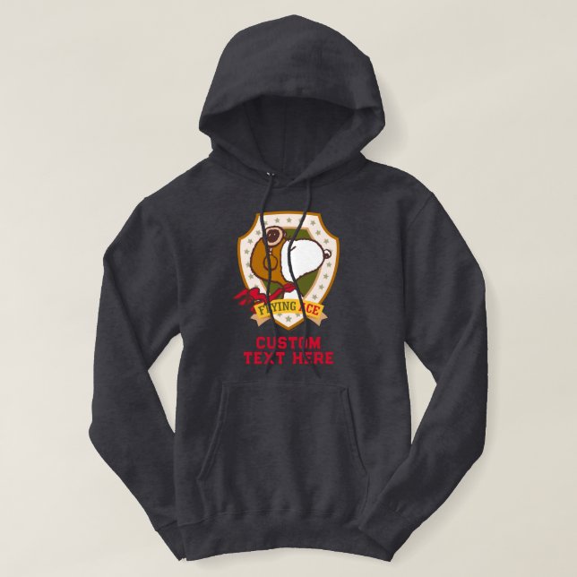 Veste À Capuche Peanuts | Insigne de l'as de l'aviation Snoopy (Design devant)