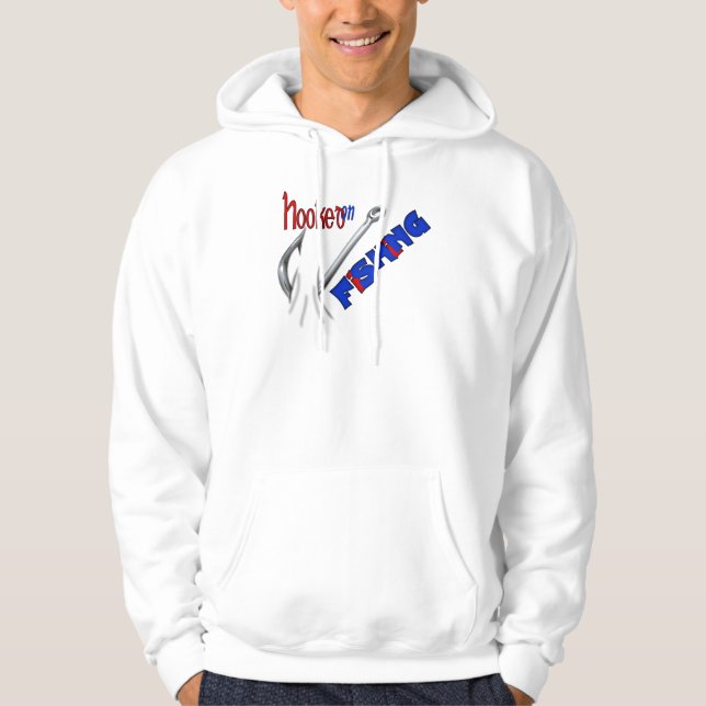 Veste À Capuche Pêche Amusante Accrochée À La Pêche (Devant)
