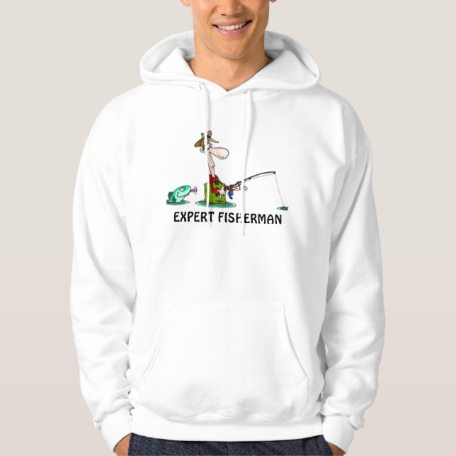 VESTE À CAPUCHE PÊCHE DRÔLE DE PÊCHEUR EXPERT (Devant)