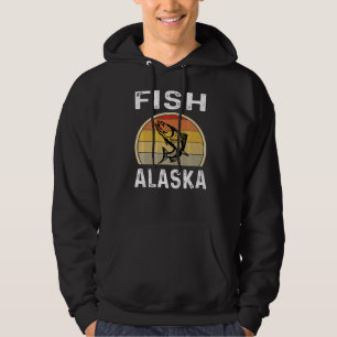 Veste À Capuche Pêche saumon Pêche Alaska Pêcheur Retro Sunset