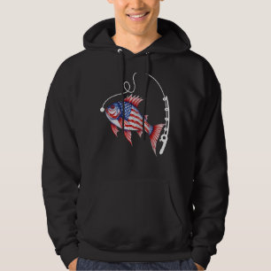 Veste À Capuche Pêcheur Drapeau Américain Hommes de pêche