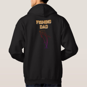 Veste À Capuche Pêcheur Vintage Papa Rétro Coucher de soleil Pêche