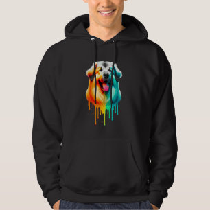 Veste À Capuche Peinture à goutte Art Pasteur anatolien Chien
