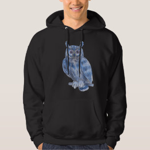 Veste À Capuche Peinture couleur Warter Chevêche bleue en gras