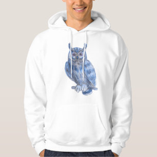 Veste À Capuche Peinture couleur Warter Chevêche bleue en gras