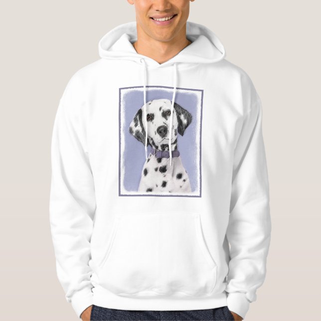 Veste À Capuche Peinture Dalmatienne - Cute Original Chien Art (Devant)