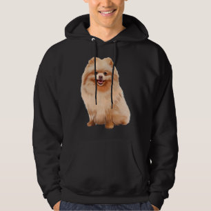 Veste À Capuche Peinture d'aquarelle de chien de Poméranie