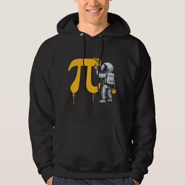 Veste À Capuche Peinture d'astronaute cool Symbole Pi Jour de Pi  (Devant)