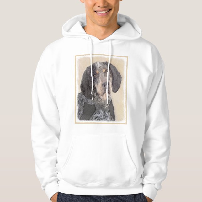 Veste À Capuche Peinture de linge bluetick - mignon chien original (Devant)