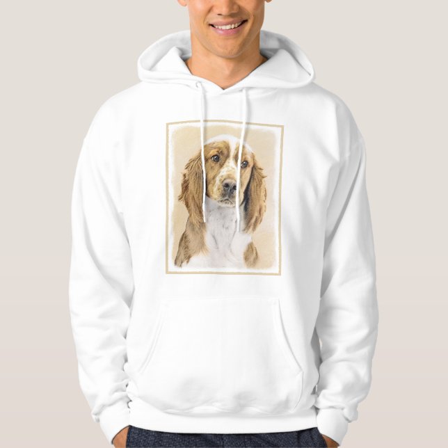 Veste À Capuche Peinture d'espagnol Welsh Springer - Art original  (Devant)