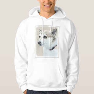 Veste À Capuche Peinture norvégienne Lundehund - Art original chie