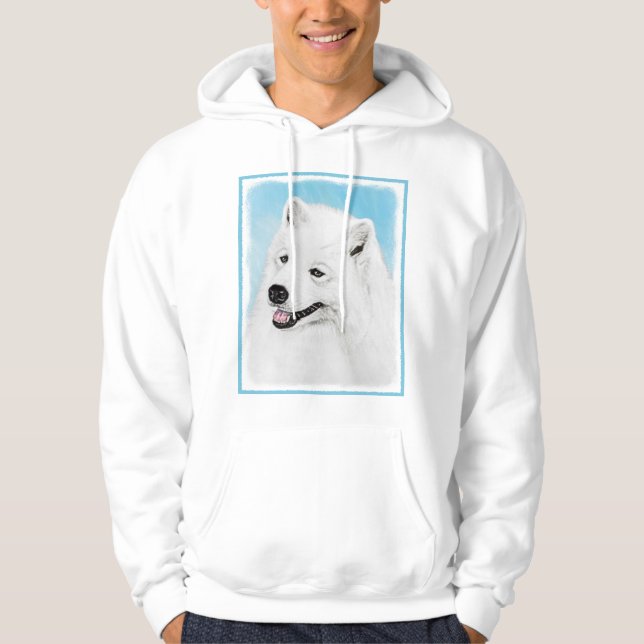 Veste À Capuche Peinture Samoyed - Cute Original Chien Art (Devant)