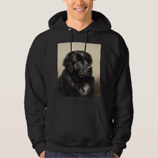Veste À Capuche Peinture vintage réaliste pour chien de Terre-Neuv