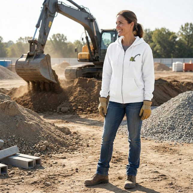 Veste À Capuche Pelle jaune sur roues engin de chantier (Créateur téléchargé)