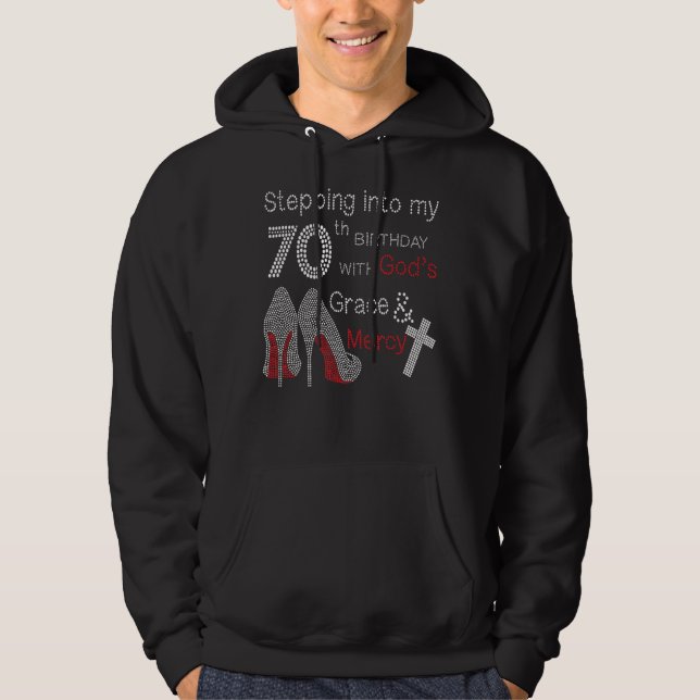 Veste À Capuche Pénétrer dans mon 70e anniversaire avec la grâce d (Devant)