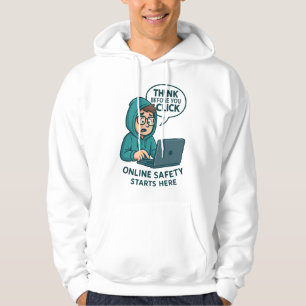 Veste À Capuche Pensez avant de cliquer - Sensibilisation à la séc