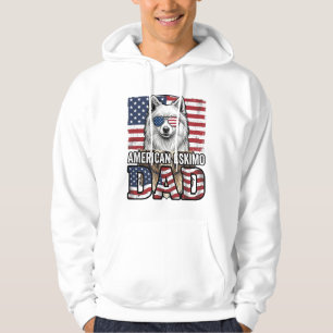 Veste À Capuche Père Esquimau Américain Patriotique Vintage Chien