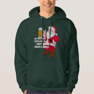 Veste À Capuche Père Noël amateur de bière drôle fausses nouvelles
