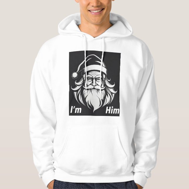 Veste À Capuche Père Noël, c'est moi, impression nouveauté (Devant)