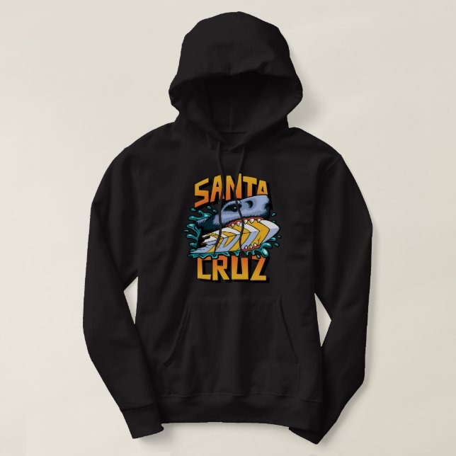 Veste À Capuche Père Noël Cruz Californie Surf Paradise requin gra (Design devant)