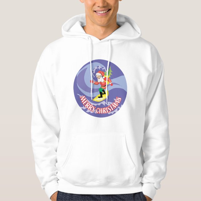 Veste À Capuche Père Noël Dude surf (Devant)