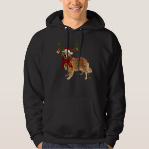 Veste À Capuche Père Noël Golden Retriever Reindee Light Noël