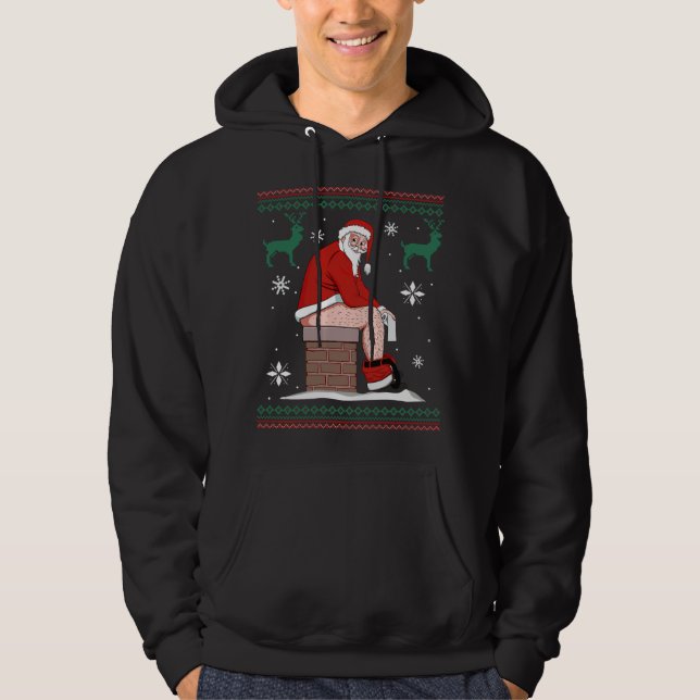 Veste À Capuche Père Noël Poinçant Le Chimney Mal Sweater Christ (Devant)