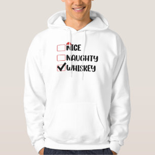 Veste À Capuche Père Noël Whiskey Mauvais Bon Liste de Noël