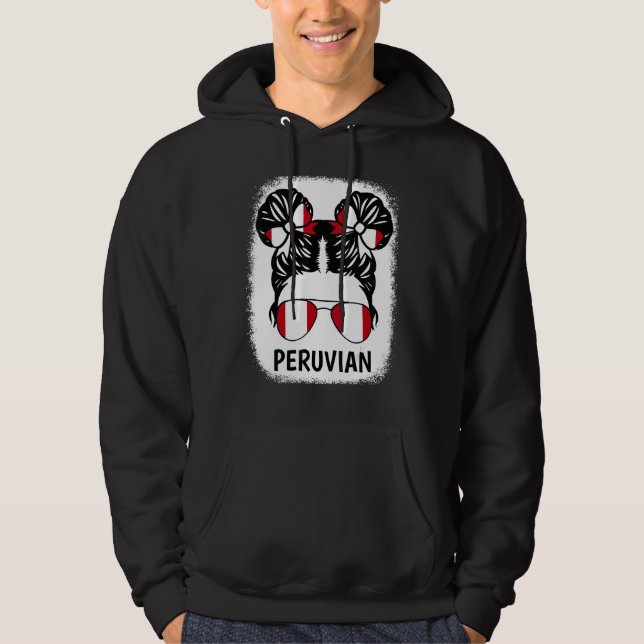 Veste À Capuche Pérou Drapeau Pérou Mois du patrimoine hispanique  (Devant)