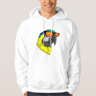 Veste À Capuche Perroquet avec lunettes de soleil