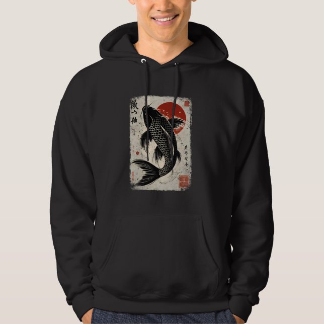 Veste À Capuche Persévérance Koi Carp Koi Fish Sakura Nis (Devant)